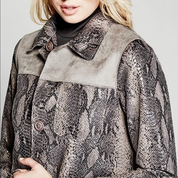 Guess by Marciano “Nessa “Snake Print Coat - Picture 2 of 8